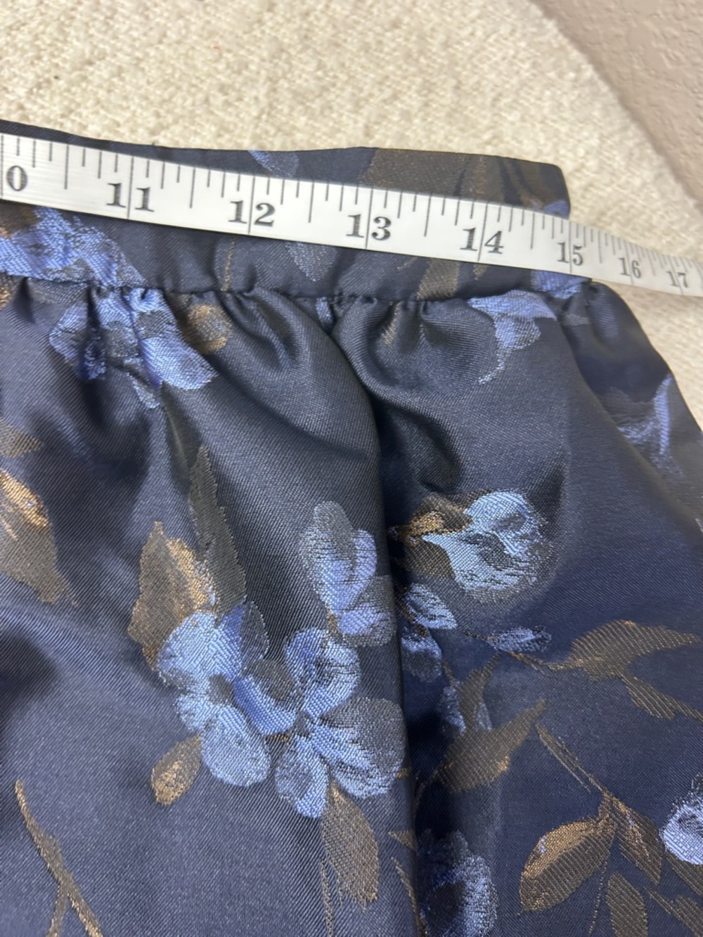 Anthropologie The Jacie Poplin Printed Maxi Skirt by Maeve Blue Floral Size MP - Picture 9 of 11